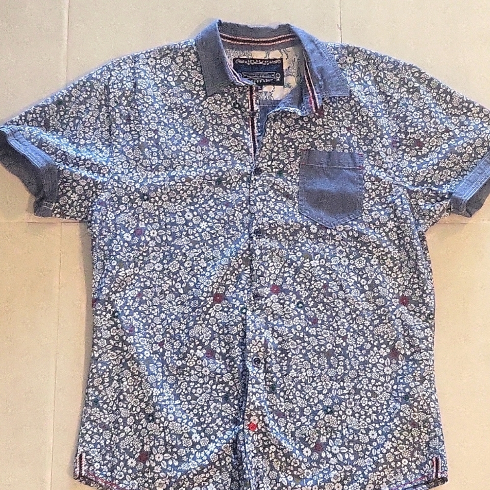 All over printed Denim shirt